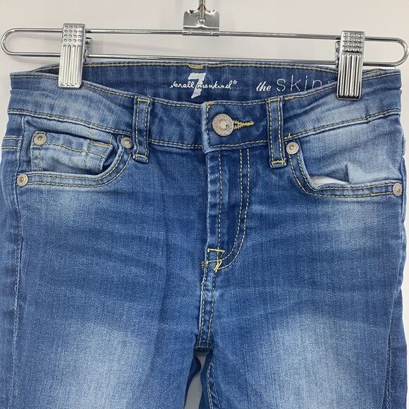 7 For All Mankind Girls The Skinny Jeans Sz 7 - Picture 4 of 10